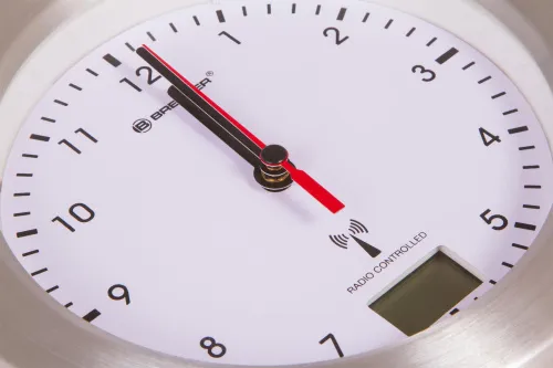 foto nástěnné vodotěsné hodiny na stěnu koupelny Bresser MyTime Bath, bílé,  4