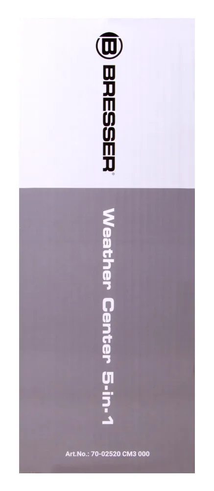 fotografie meteostanice Bresser 5v1 s barevným displejem, černá,  16