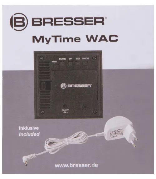 snímek stolní hodiny s budíkem Bresser MyTime WAC, černé,  13