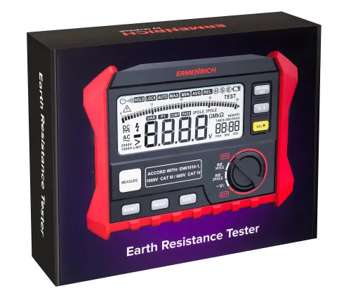 snímek tester zemního odporu Ermenrich Ping ET60,  8