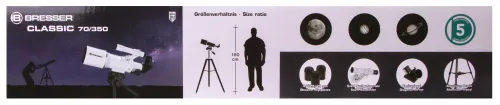snímek hvězdářský dalekohled Bresser Classic 70/350 AZ,  17
