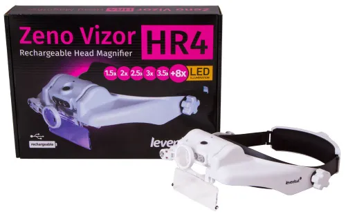 snímek dobíjecí náhlavní lupa Levenhuk Zeno Vizor HR4,  10