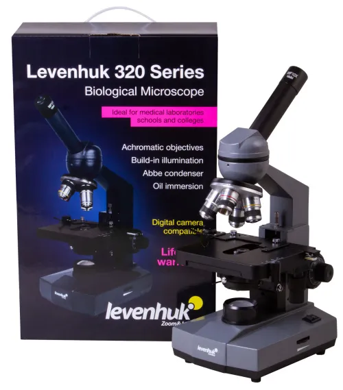 fotografie biologický monokulární mikroskop Levenhuk 320 BASE,  16