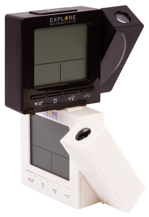 foto hodiny Explore Scientific RC s digitálním projektorem teploměrem pro vnitřní použití, bílá barva,  3