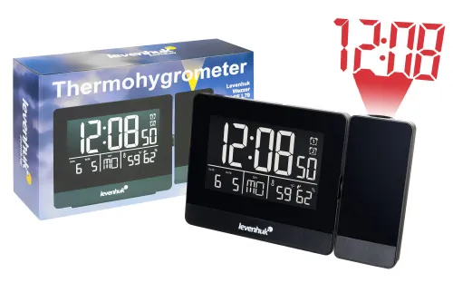 fotografie teploměr Levenhuk Wezzer BASE L70 s projektorem a hodinami,  2