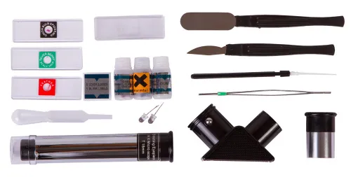 foto sada mikroskopu a hvězdářského dalekohledu Levenhuk LabZZ MT2,  3