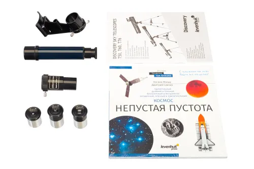 obrázek hvězdářský dalekohled Levenhuk Discovery Sky T76 s knížkou,  3