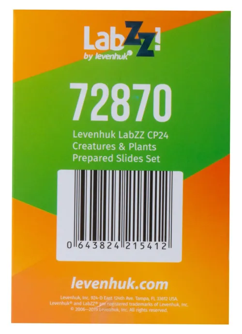 obrázek sada hotových živočišných a rostlinných preparátů Levenhuk LabZZ CP24,  16