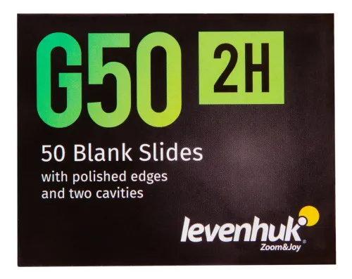 obrázek dvoudutinová čistá sklíčka Levenhuk G50 2H, 50 kusů,  8