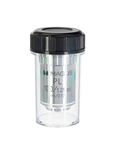 foto rovinný objektiv s korekcí na nekonečno MAGUS MP100 OIL 100x/1,25 ∞/0,17,  2