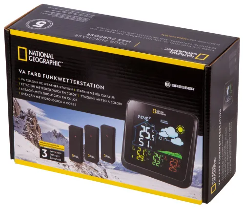 obrázek barevná meteostanice Bresser National Geographic VA se 3 venkovními senzory,  14