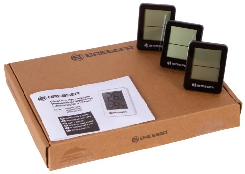 snímek sada Bresser Temeo s vlhkoměrem, 3dílná, černá barva,  6