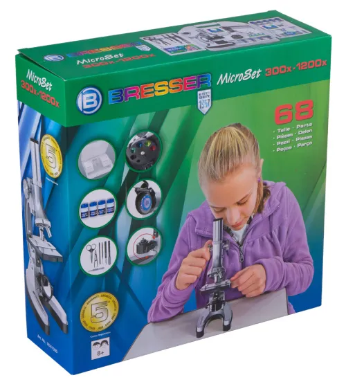 obrázek mikroskop Bresser Junior Biotar 300–1200x s kufříkem,  11