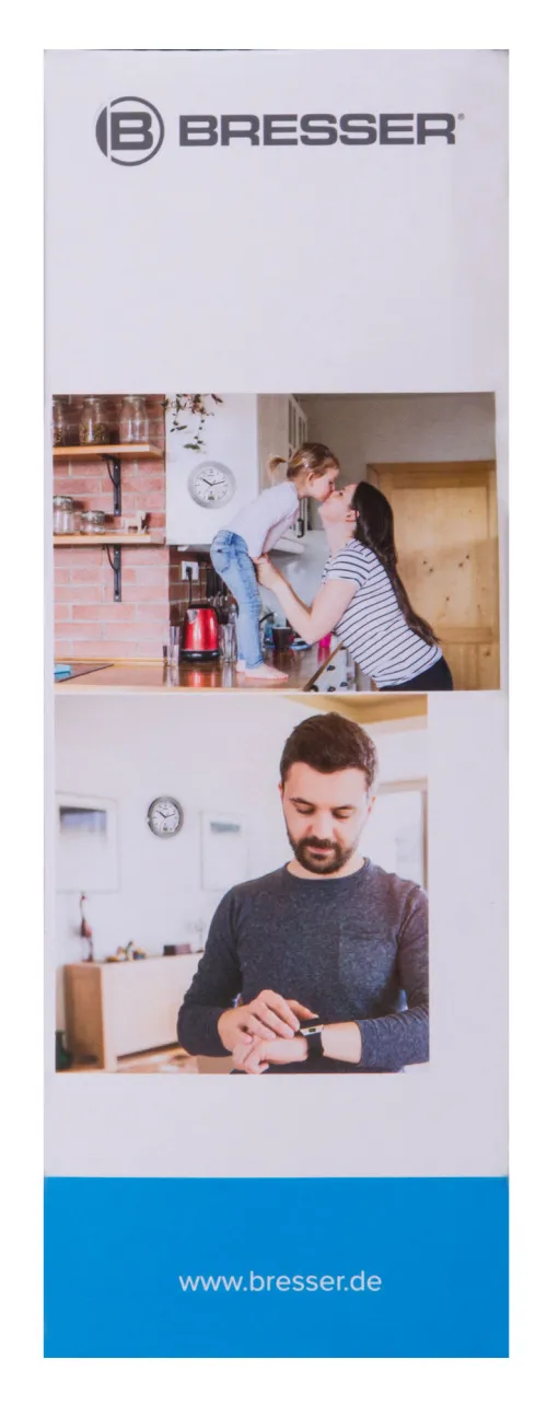 foto nástěnné vodotěsné hodiny na stěnu koupelny Bresser MyTime Bath, bílé,  10