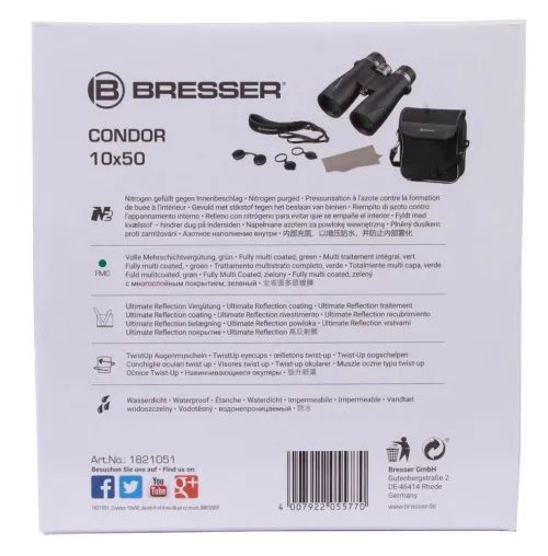 snímek binokulární dalekohled Bresser Condor UR 10x50,  12