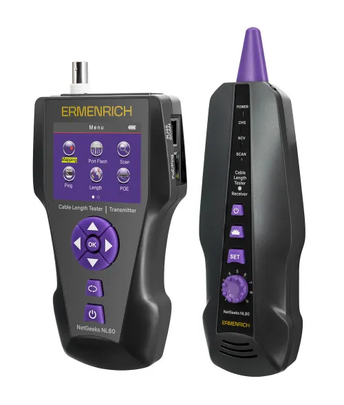 snímek tester délky kabelů Ermenrich NetGeeks NL80,  4