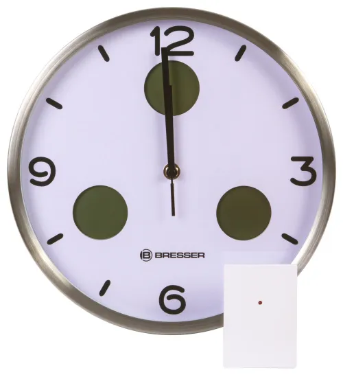 snímek nástěnné hodiny Thermo/Hygro Bresser Optus MyTime Bresser MyTime io NX 30 cm, bílý,  2