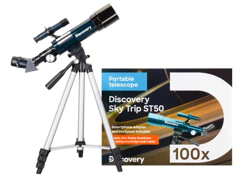 fotografie hvězdářský dalekohled Levenhuk Discovery Sky Trip ST50 s knížkou,  2