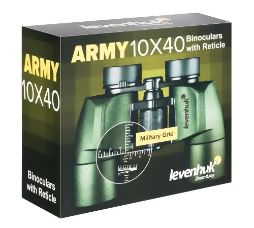 snímek binokulární dalekohled se zaměřovačem Levenhuk Army 10x40,  14