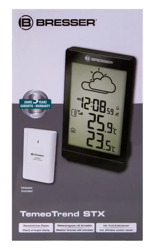 obrázek meteostanice Bresser TemeoTrend STX RC, černá,  13