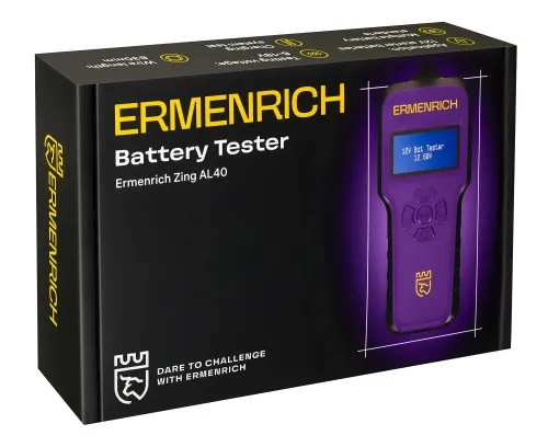 snímek tester baterií Ermenrich Zing AL40,  6