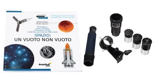 fotografie hvězdářský dalekohled Levenhuk Discovery Spark 767 AZ s knížkou,  3