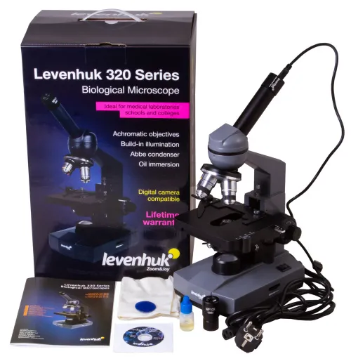 obrázek digitální monokulární mikroskop Levenhuk D320L BASE 3M,  2