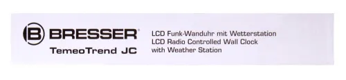 foto meteostanice Bresser TemeoTrend JC LCD RC (nástěnné hodiny), bílá,  13