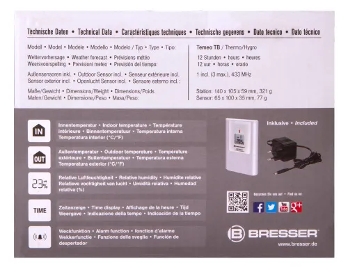 fotografie meteostanice Bresser Temeo TB RC,  15