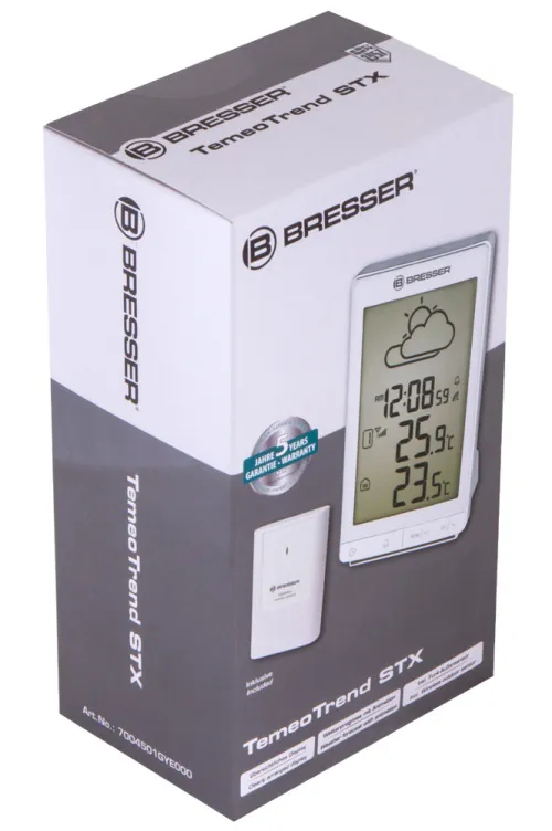 snímek meteostanice Bresser TemeoTrend STX RC, bílá,  12