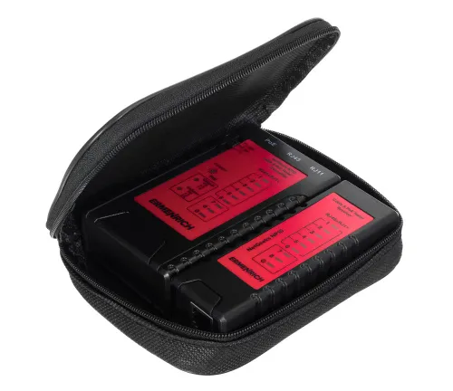 snímek tester kabelů a PoE Ermenrich NetGeeks NP10,  2