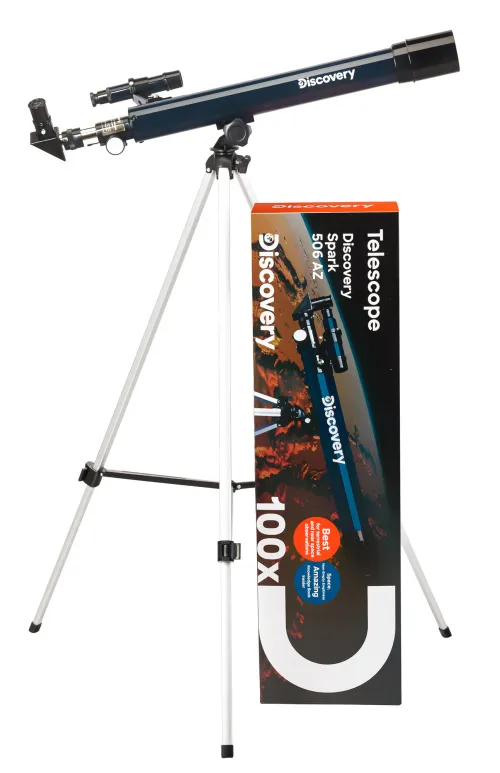 foto hvězdářský dalekohled Levenhuk Discovery Spark 506 AZ s knížkou,  2