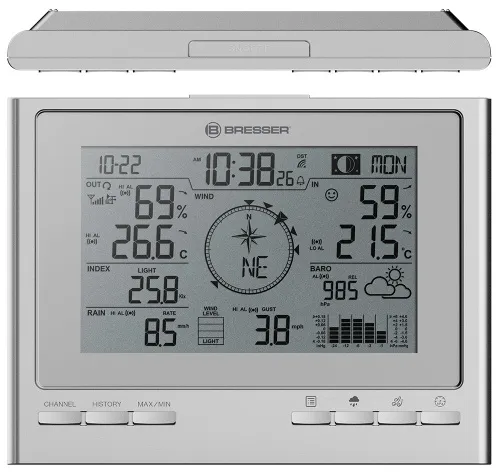 foto meteostanice Bresser 7v1, stribrne,  3