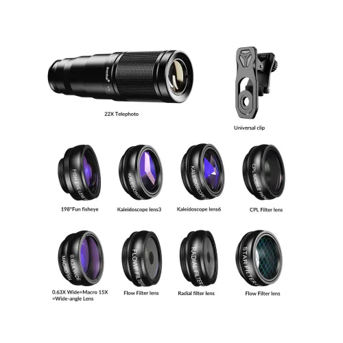 fotografie sada objektivů pro smartphone Levenhuk Kelvin SLS10,  6