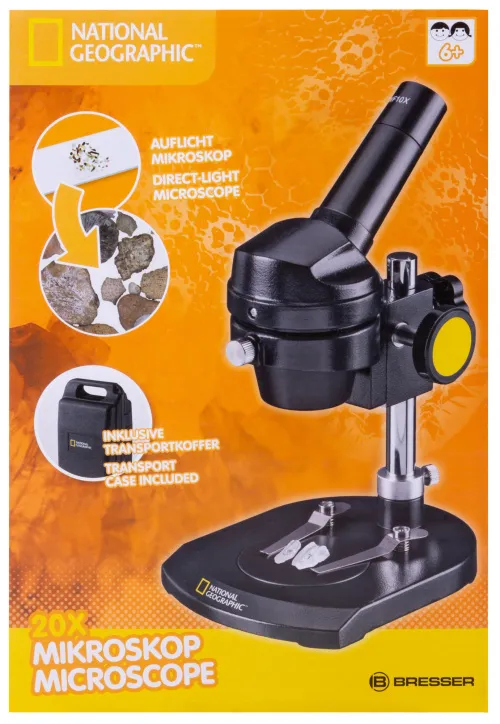 fotografie mikroskop Bresser National Geographic 20x, monokulární,  14