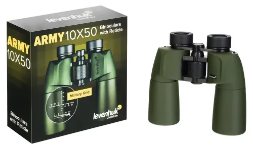 snímek binokulární dalekohled se zaměřovačem Levenhuk Army 10x50,  6