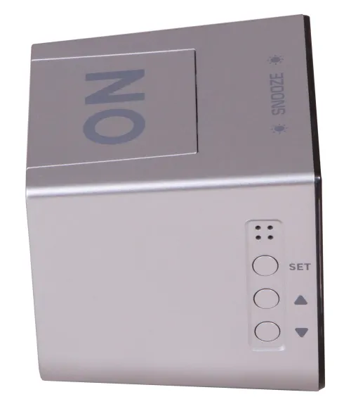 obrázek stolní hodiny s budíkem Bresser FlipMe, stříbrné,  6