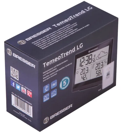 snímek meteostanice Bresser TemeoTrend LG RC, černá,  10