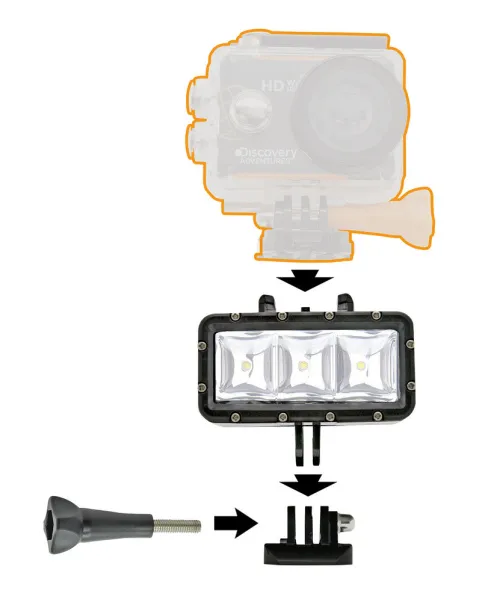 foto svítilna Bresser WP LED pro akční kamery,  4