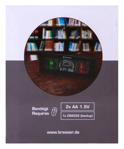 fotografie meteostanice Bresser Temeo Life s barevným displejem, černá,  13