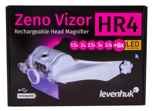 snímek dobíjecí náhlavní lupa Levenhuk Zeno Vizor HR4,  12