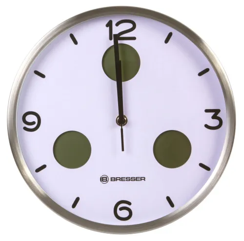 snímek nástěnné hodiny Thermo/Hygro Bresser Optus MyTime Bresser MyTime io NX 30 cm, bílý,  5