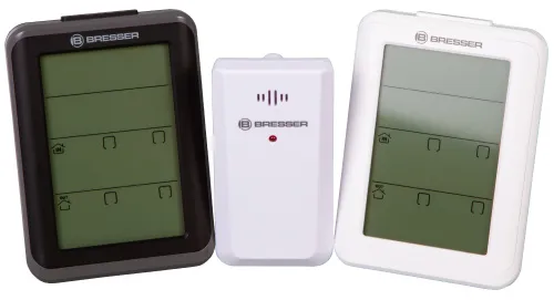 obrázek thermohigrometr Bresser National Geographic s hodinami, bílé,  2