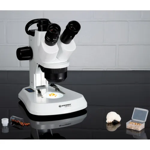 foto trinokulární stereomikroskop Bresser Analyth STR Trino 10x - 40x,  3
