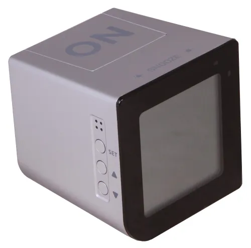 obrázek stolní hodiny s budíkem Bresser FlipMe, stříbrné,  3