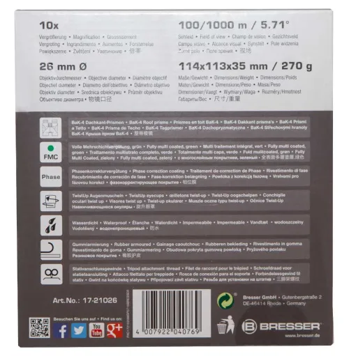 fotografie binokulární dalekohled Bresser Pirsch 10x26,  13