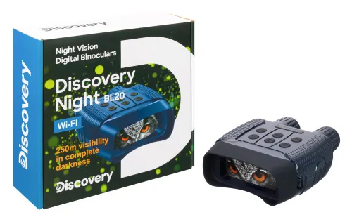 obrázek digitální binokulární dalekohled s nočním viděním se stativem Levenhuk Discovery Night BL20,  3