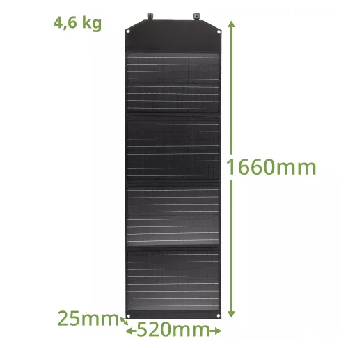 snímek přenosná solární nabíječka Bresser 120 wattů s USB,  5