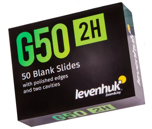 obrázek dvoudutinová čistá sklíčka Levenhuk G50 2H, 50 kusů,  7