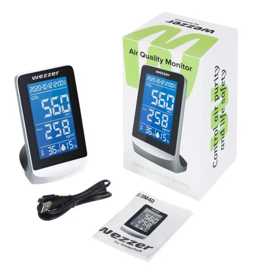 snímek monitor kvality vzduchu Levenhuk Wezzer Air PRO DM40,  2